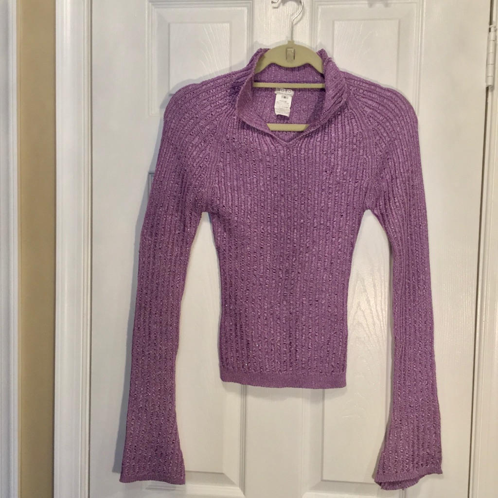 Xoxo Purple /Lavender Sweater Size S.